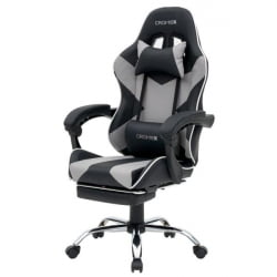 Кресло компьютерное CROMEX (КРОМЕКС) Wave GM-145 экокожа черное/серое