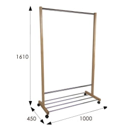 Вешалка на колёсиках В 35Н Светло-коричневый