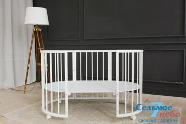 Детская кровать-манеж Merry Happy 01 Белая