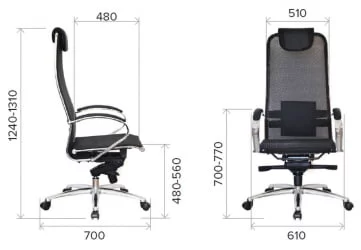 Кресло руководителя Deco сетка Черный