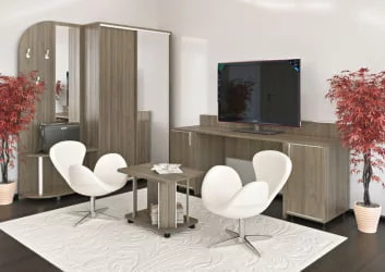 Стол (узкий) с тумбой и бортиком (левый) LIGHT С-СТУ-120 Л Вяз Благородный