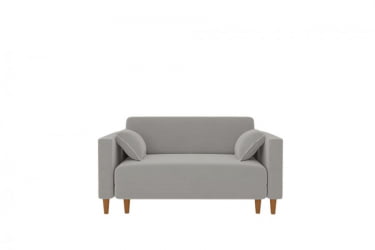 Серый диван Урвик (Berhouse) Цвет фасада: Левис 08 велюр; Тип: Прямой; Материал фасада: Металл/Велюр