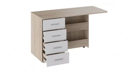 Стол письменный тип 5 Дуб Сонома/Белый ясень