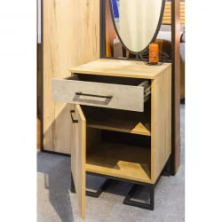 Тумба для обуви с ящиком Loft (ТОЯ) Дуб натур/Бетон