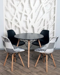 Стол круглый EAMES DSW NEW D=80 черный