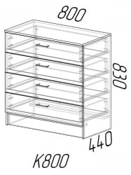 Комод в гостиную Белый