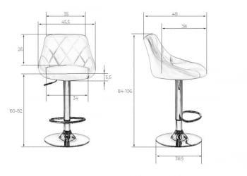 Стул барный DOBRIN LOGAN BLACK (черный велюр (MJ9-101)) 2 шт