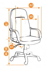 Кресло руководителя Leader серый 207
