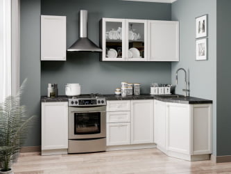 Кухонный гарнитур Джулия №2 Черный Белый