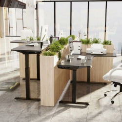 Угловой компьютерный стол EUREKA ERK-EGD-L60R-B-US