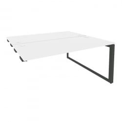 Стол-приставка двойной на О-образном м/к к опорым элем. ONIX O.MO-D.SPR-4.7 Белый Бриллиант/Антрацит