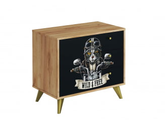 Комод Фьюжн КМ-002 дуб крафт золотой/TROPICAL