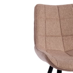 Стул ABRUZZO ( mod. 8060 ) металл,ткань, 42 х 60 х 84 х 49 см, ткань: серо-бежевый, ножки: черный