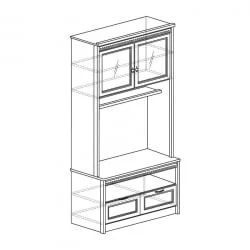 Шкаф многоцелевой Лючия 187 Дуб Оксфорд