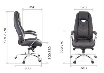 Кресло руководителя Drift M кожа Черный