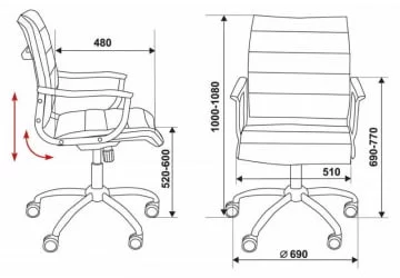 Кресло офисное Бюрократ CH-994AXSN (Б)