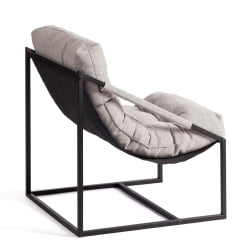 Кресло Charli / Чарли без подлокотника рогожка, серо-бежевый, 3M 16/2, 70х70х84 см