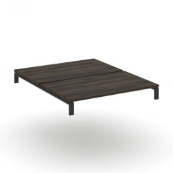 Двойной стол надставка на две опорные тумбы CONCEPT CN.DSN-006 Дуб Мали Черный