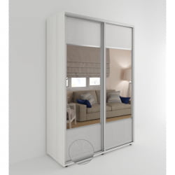 Шкаф-купе 2-х дверный Акцент-Дуэт КЛ 1000х600 Выбеленное дерево