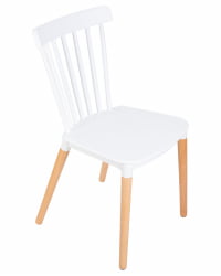 Стул обеденный DOBRIN THEO ножки светлый бук Белый W-02