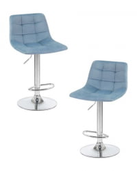 Стул барный DOBRIN TAILOR (пудрово-голубой велюр (MJ9-74)) 2 шт