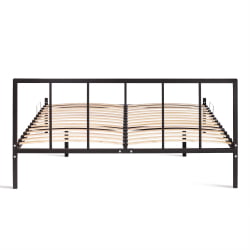 Кровать двуспальная из металла Bruno металл, 160*200 см, черный
