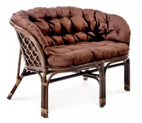 Диван Багама 2х местный, подушки светлые или коричневые полные Bahama8 олива