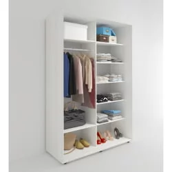 Шкаф-купе 2-х дверный Акцент-Лайт Д 1400х600 Выбеленное дерево