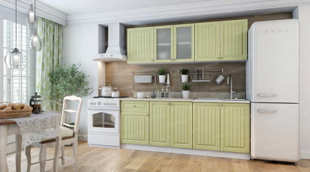 Кухонный гарнитур Белый/Фисташка