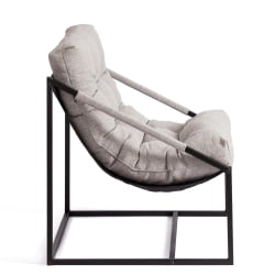 Кресло Charli / Чарли без подлокотника рогожка, серо-бежевый, 3M 16/2, 70х70х84 см