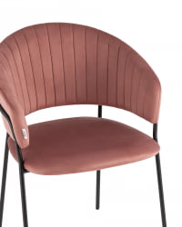 Стул Бруно велюр Пыльно-розовый