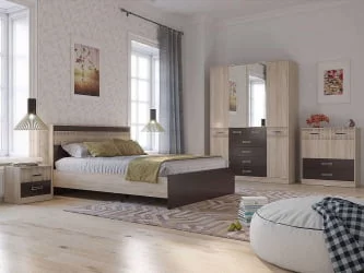 Спальня Румба №1 Дуб Сонома Венге