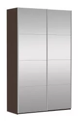 Шкаф-купе двухдверный Прайм 1600 Зеркало/Зеркало Венге