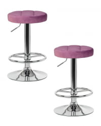 Табурет барный DOBRIN BRUNO (пудрово-сиреневый велюр (MJ9-52)) 2 шт