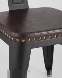 Стул TOLIX ARMS SOFT с подлокотниками Черный матовый