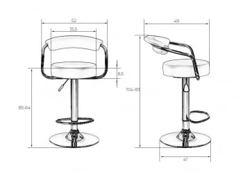 Стул барный DOBRIN MARTA Кремовый