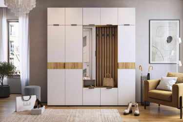 Прихожая Бери К1 Дуб крафт золотой/графит