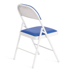 Офисный стул FOLDER (mod. 3022G) каркас: металл, сиденье/спинка: экокожа, 46.5 х 47.5 х 79 см, blue (синий) / white (белый)