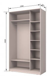 Шкаф-купе эконом Хит-24-12-77 Орхидея Ясень шимо темный