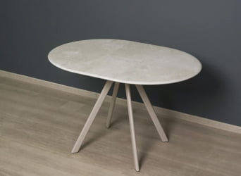 Раздвижной овальный стол Орфей 50 (01) Стоун крем