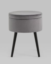 Пуф Клайс с ящиком велюр Серый