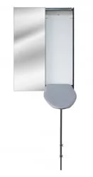 Дизайнерский шкаф Iron Slim (левый, купе) Венге