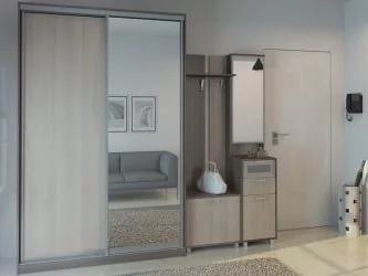 Тумба с зеркалом WEST Модуль 3 Ясень шимо св/ясень шимо темн