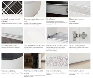 Кухонный гарнитур угловой (ширина 240х172 см) Бьянка 42