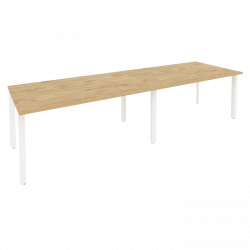 Стол переговорный (2 столешницы) ONIX O.MP-PRG-2.4 Тиквуд Светлый/Белый