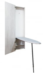 Шкаф с зеркалом Iron Box (левый) Беленый дуб