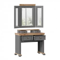 Стол туалетный Амели с зеркалом Оникс серый