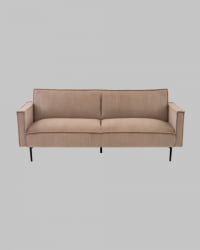 Диван прямой Кассель велюр рельефный бежевый