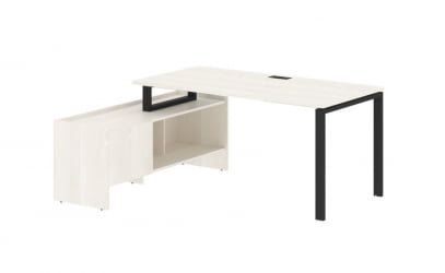 Стол с тумбой EDIS EUCT 17814 Ясень Траун Черный