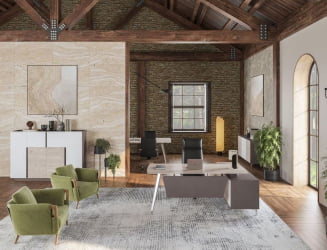 Кабинет руководителя Sirio № 1 Вольфрам Дуб Тоскана Белый